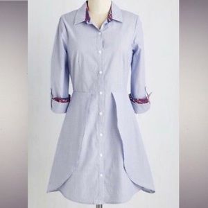 ModCloth Doe and Rae Blue Shirtdress